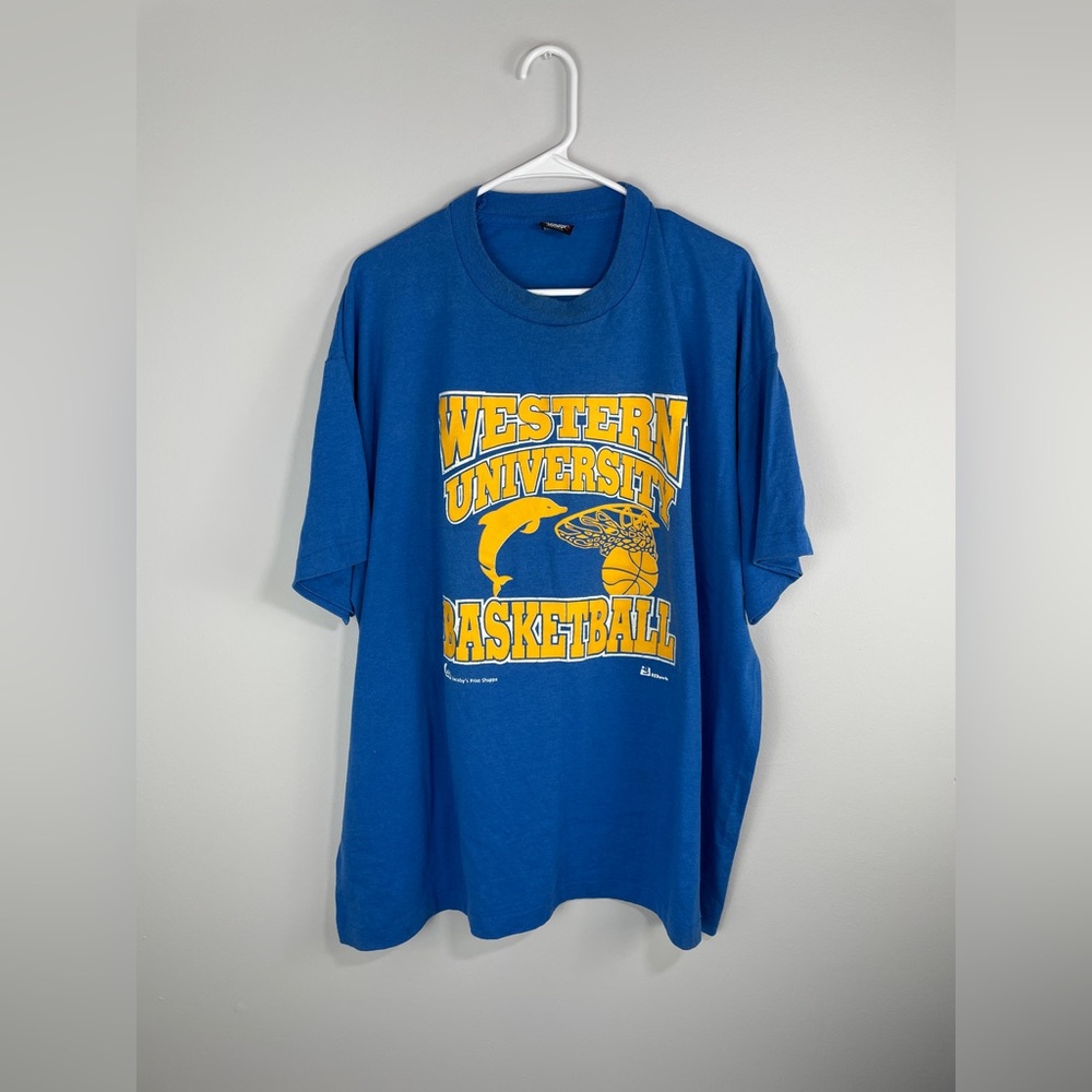 Vintage 1990s Blue Chips Western University Basketball Shirt Size 3XL USA Rare